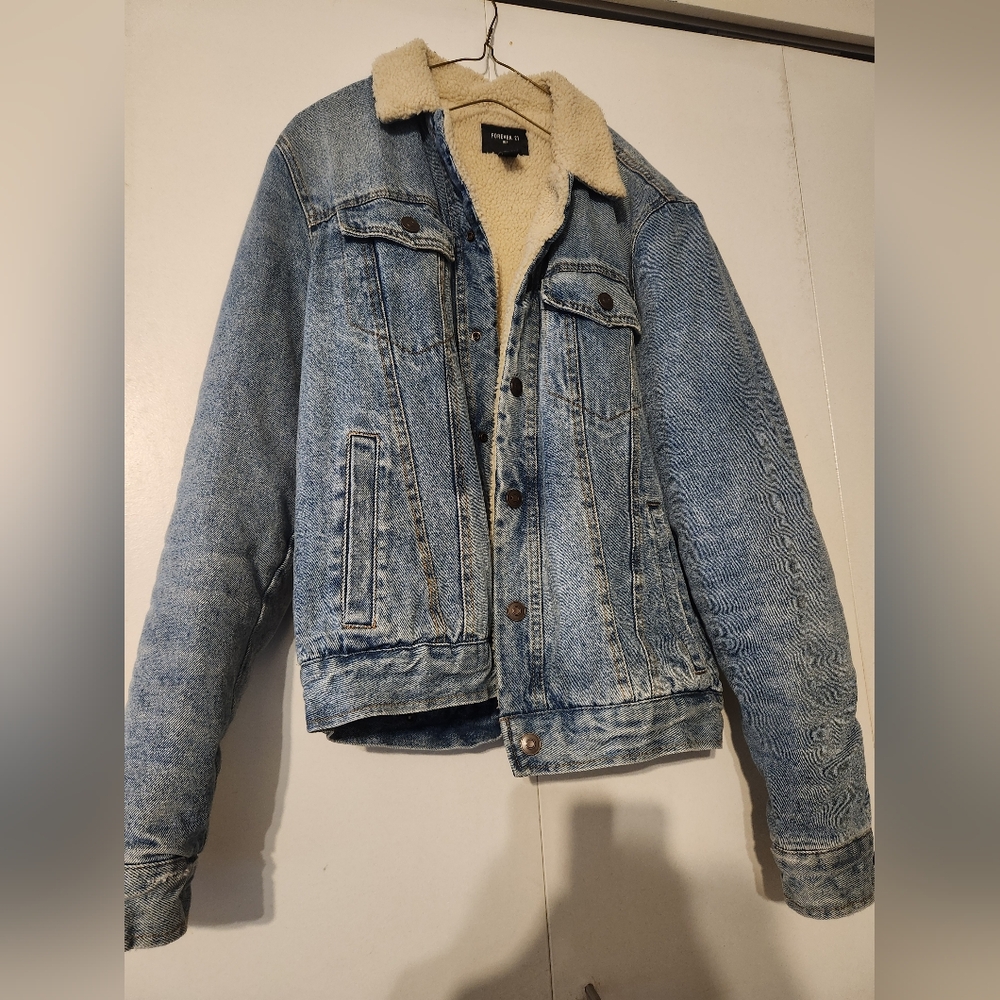 Forever 21 men's sherpa jean jacket